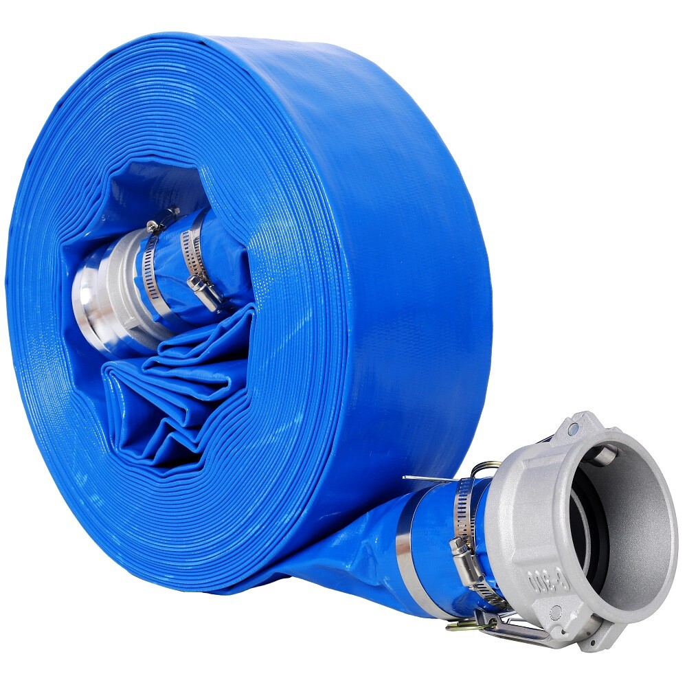 3/4&Prime; 100FT Pool Backwash Pump Hose PVC Lay Flat With Camlock C and E Fittings