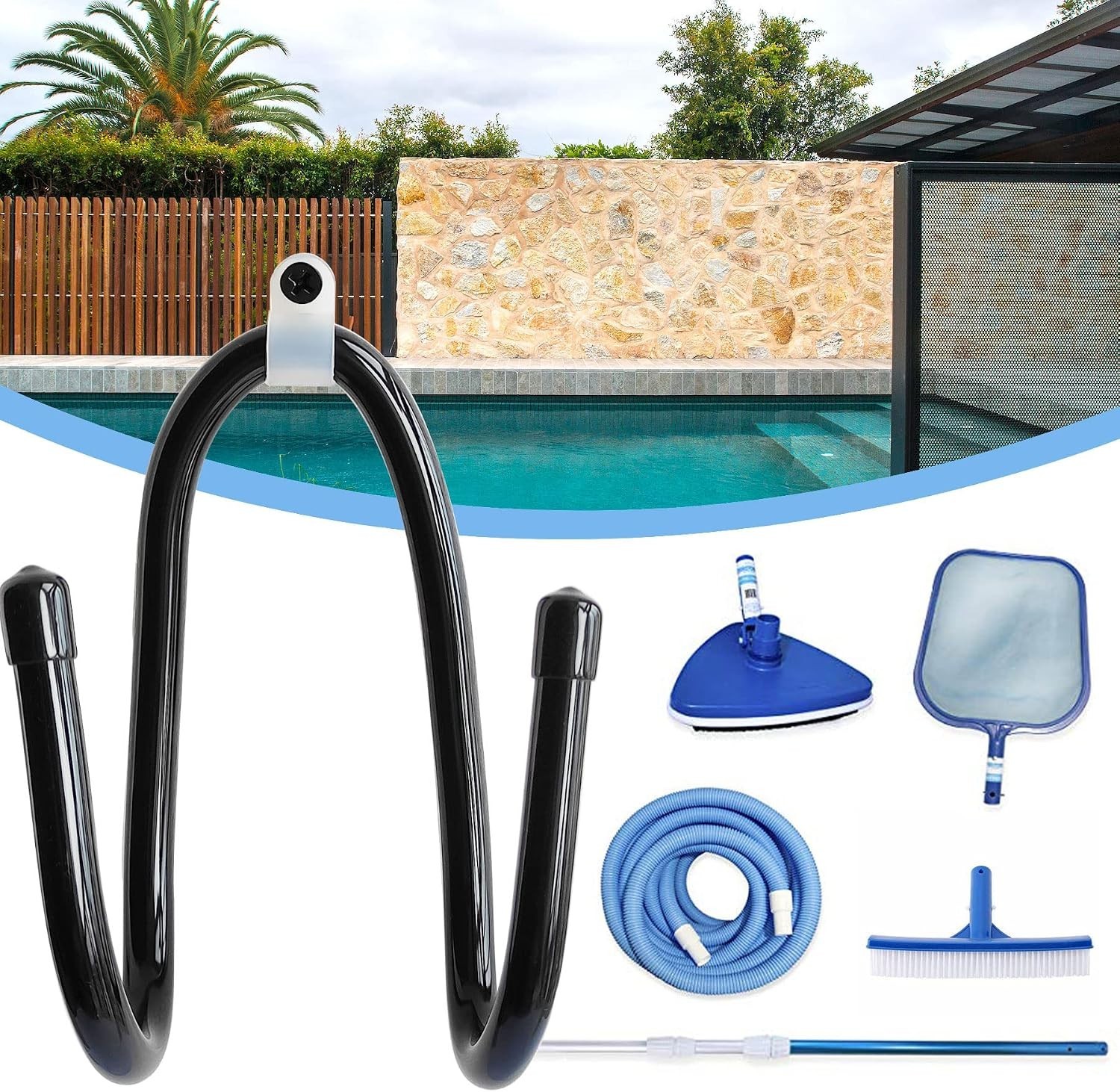 12PCS Chain Link Fence Hooks, Fence Hooks for Hanging Pool Poles,Nets,Brushes…