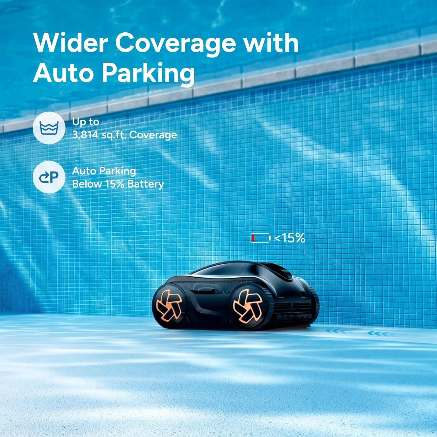 iGarden Cordless Robotic Pool Cleaner, 4H Runtime AI Navigation, Floor & Walls