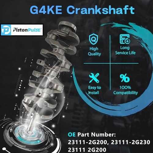 G4KE 2.4 Overhaul Rebuild Kit w/Crankshaft Pistons & Con-Rod Fit for Hyundai
