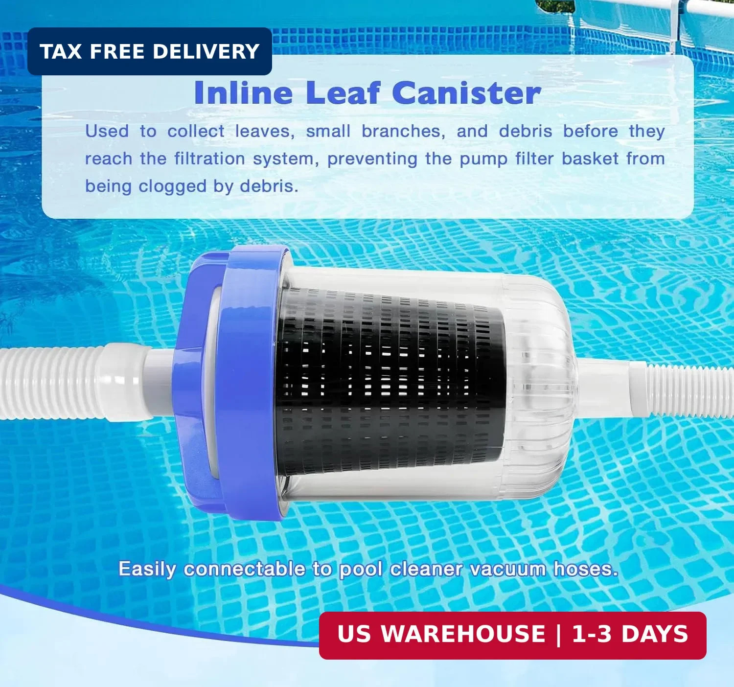 ATRACYPART Inline Pool Leaf Canister Compatible with Hayward W560 PoolVac Naviga
