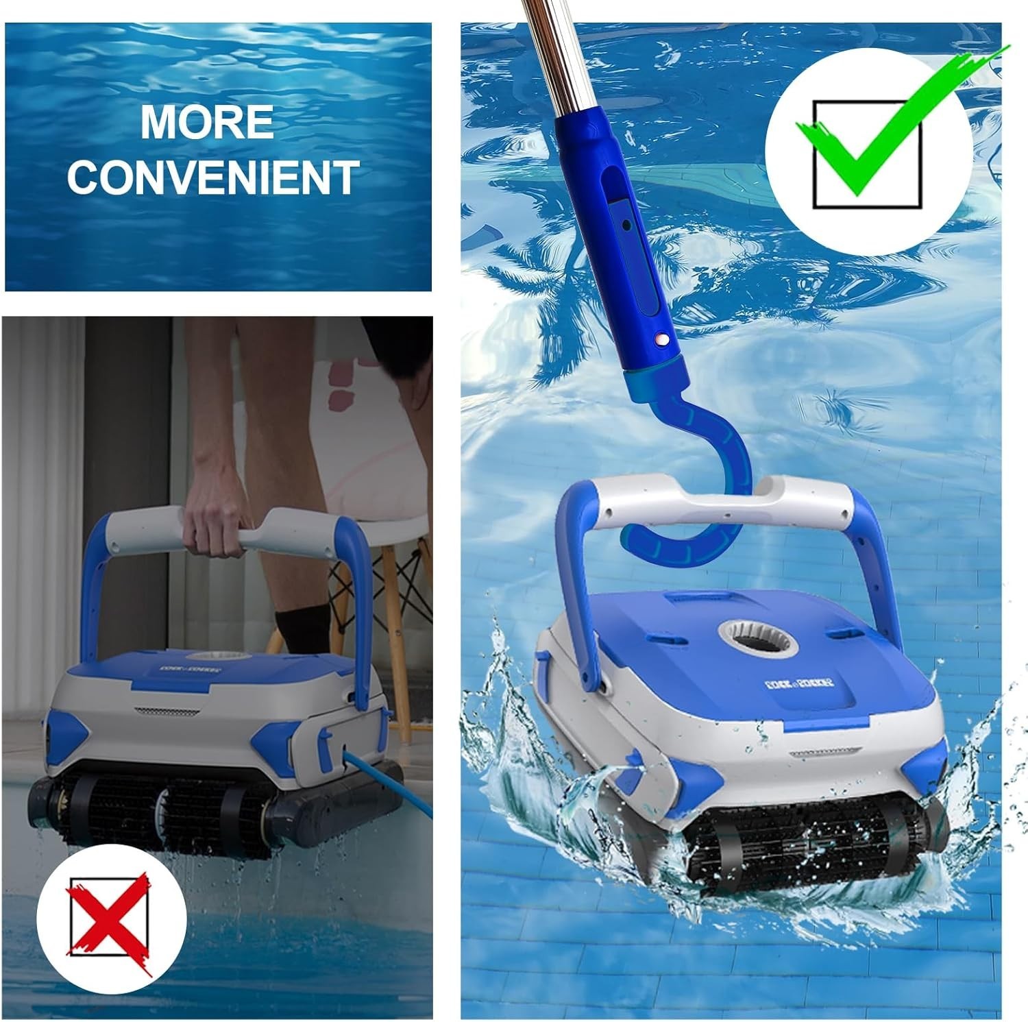 Blue Hook for All Robotic Pool Cleaners – Effortless Retrieval and Compatibility