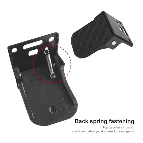 Four Wheeler Foot Pegs Pairs Metal and Non-Slip Tread ATV Foot Rests Kit Black