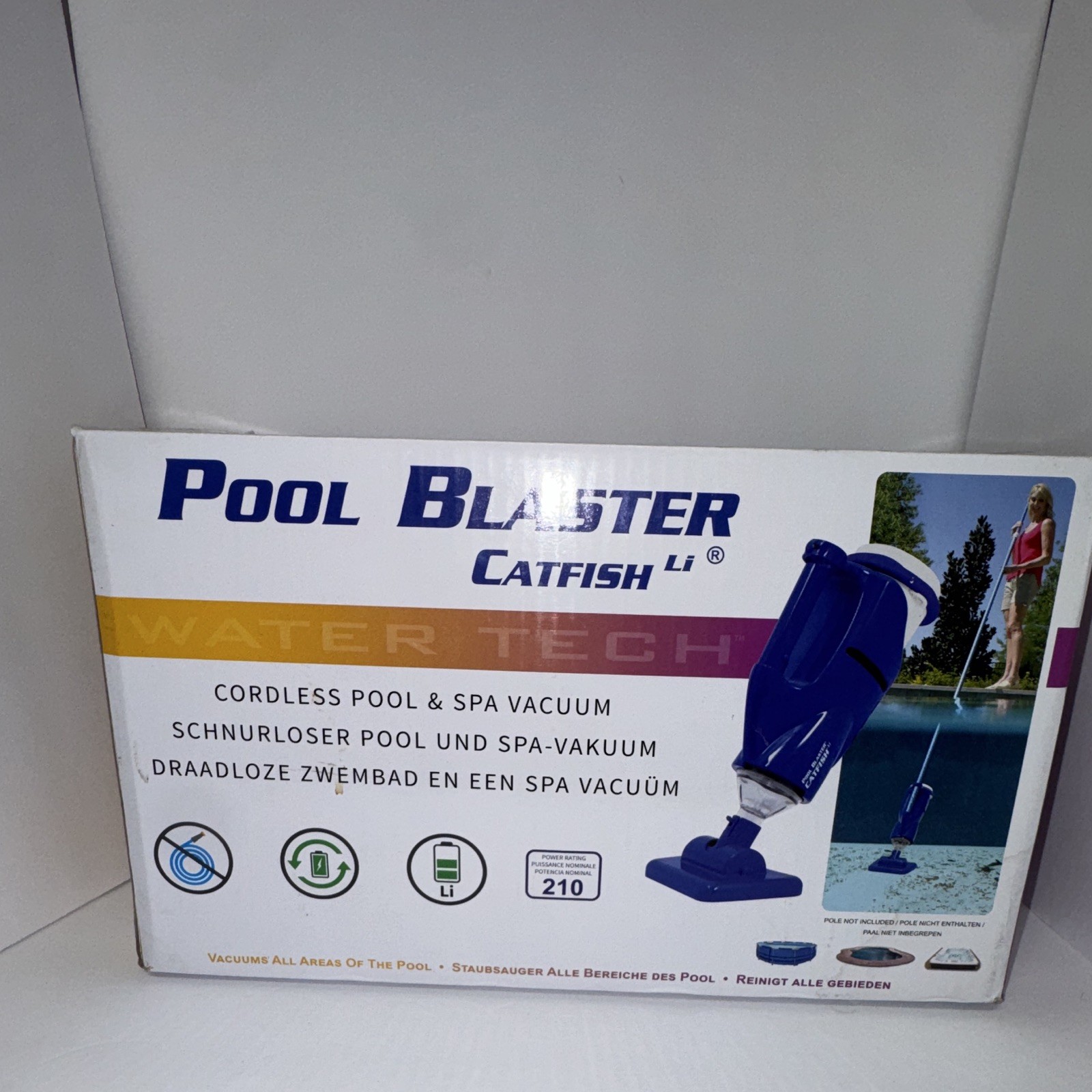 Pool Blaster Catfish Li Cordless Pool & Spa Vacuum Blue/White UL w/ Manuals