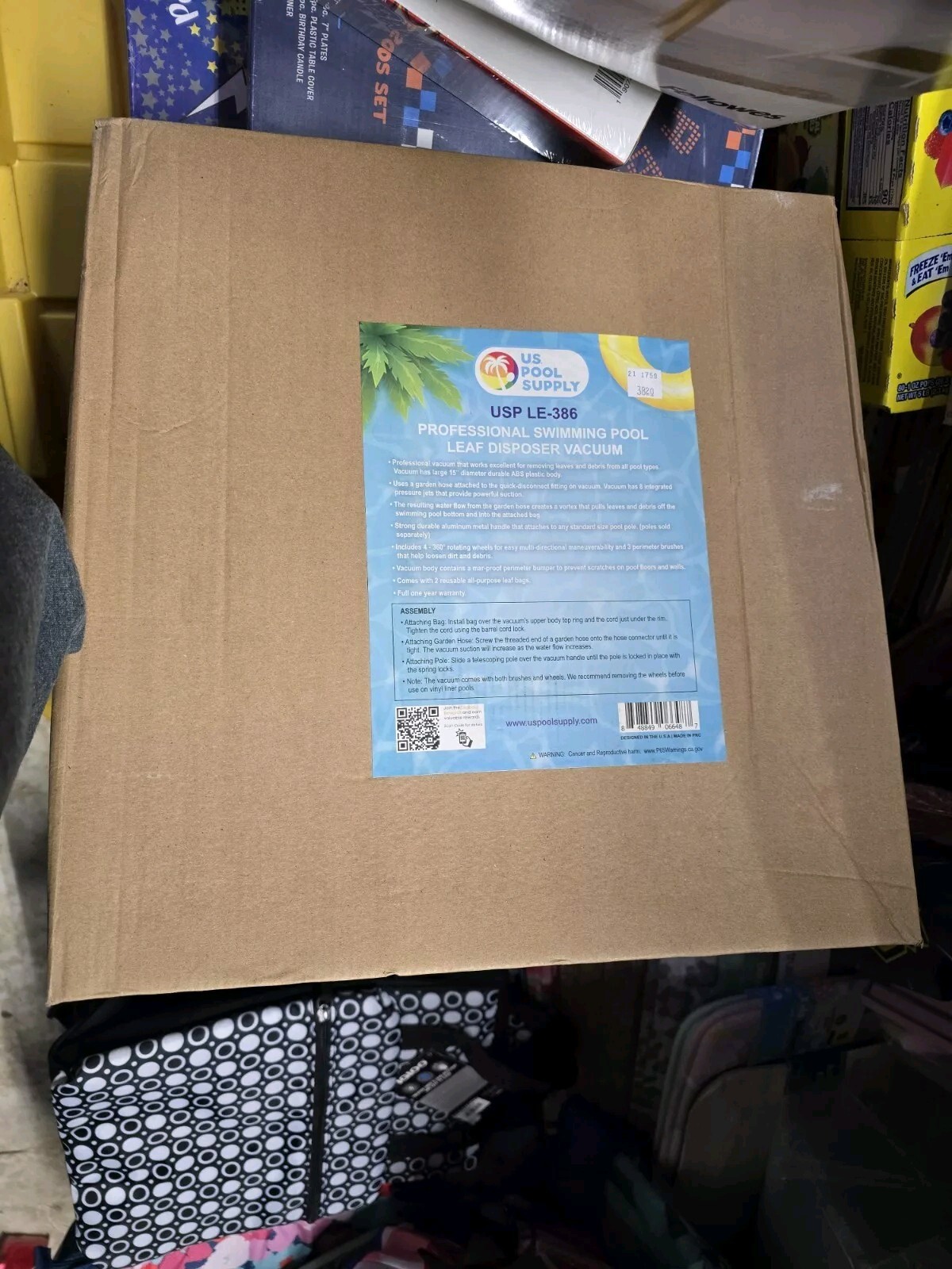 U.S. Pool Supply Swimming Pool Leaf Vacuum, 15&Prime; Cleaner, 2 Debris Eater Bags