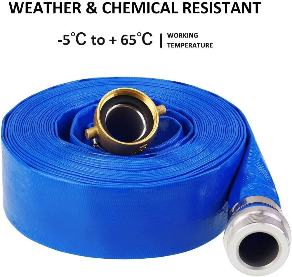 Heavy Duty 50 FT PVC Pool Backwash Hose – Flexible, Reliable, and Easy to Store