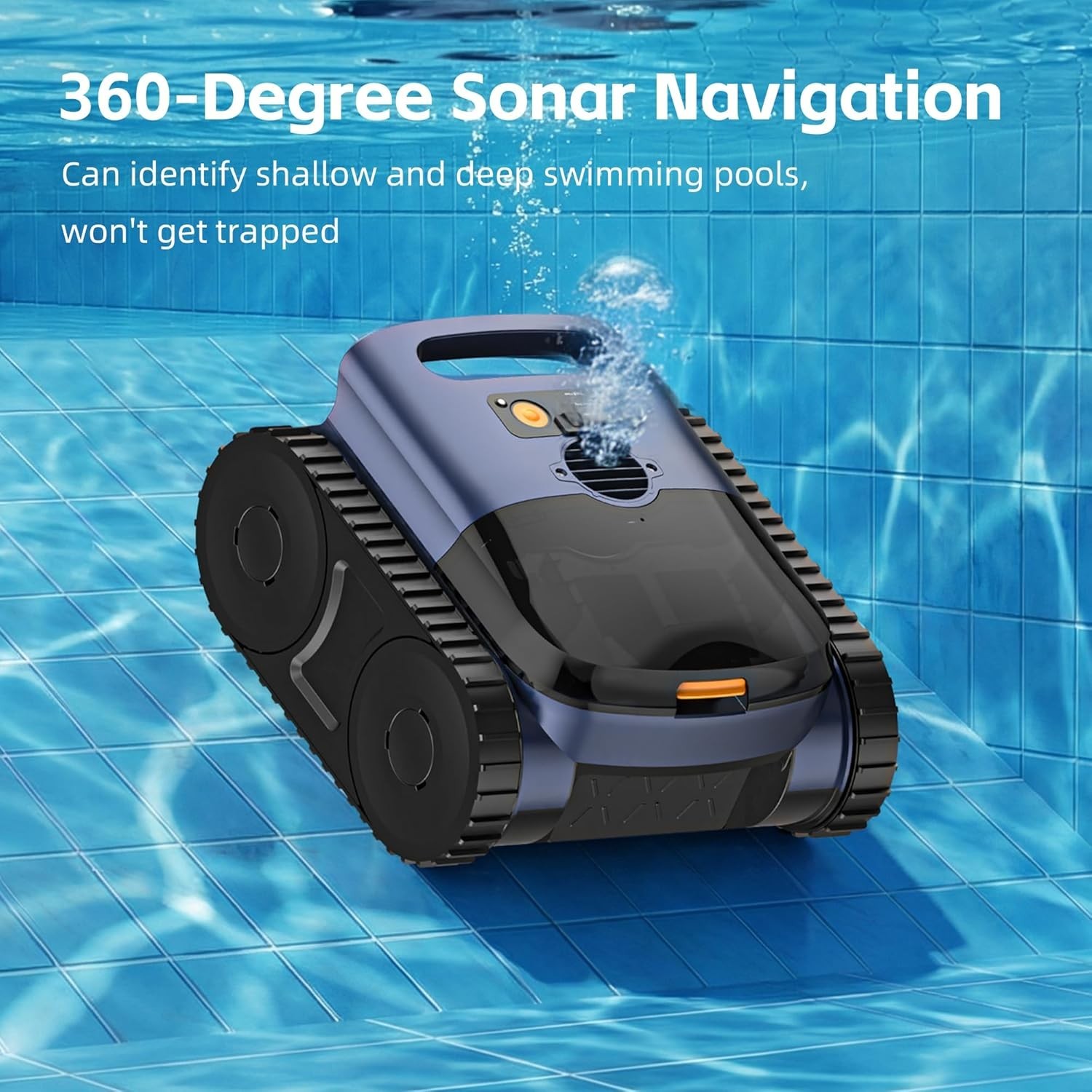Battery Powered Robotic Pool Cleaner – Hassle-Free Cleaning for Up to 2150 Sq.ft