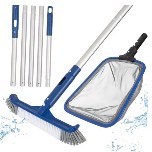 Pool Cleaning Kit, 14.5 » Pool Brush Head & Ultra Fine Mesh Pool Skimmer Net