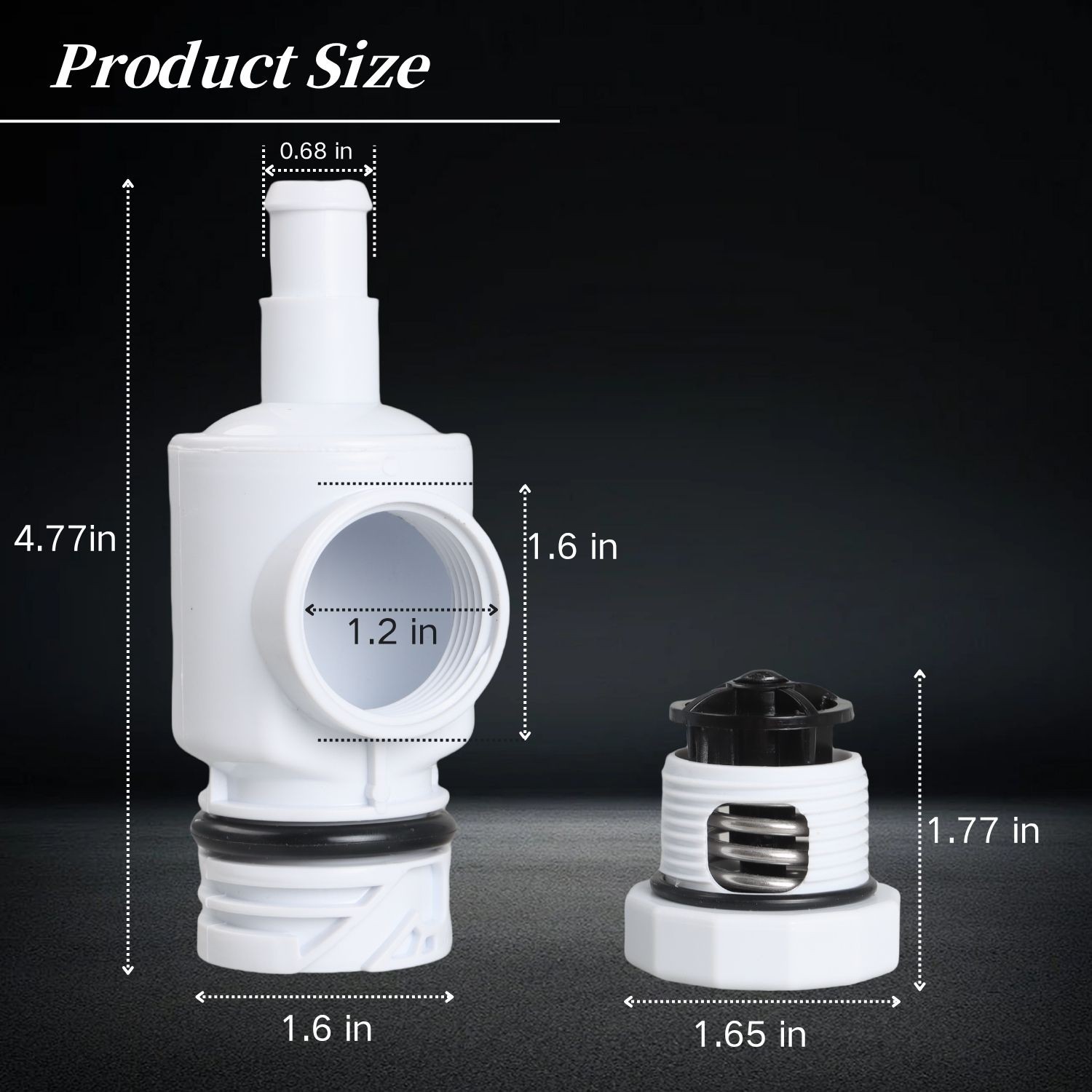 Aftermarket Wall Fitting D29 UWF & Pressure Relief Valve for Polaris 180/280/380
