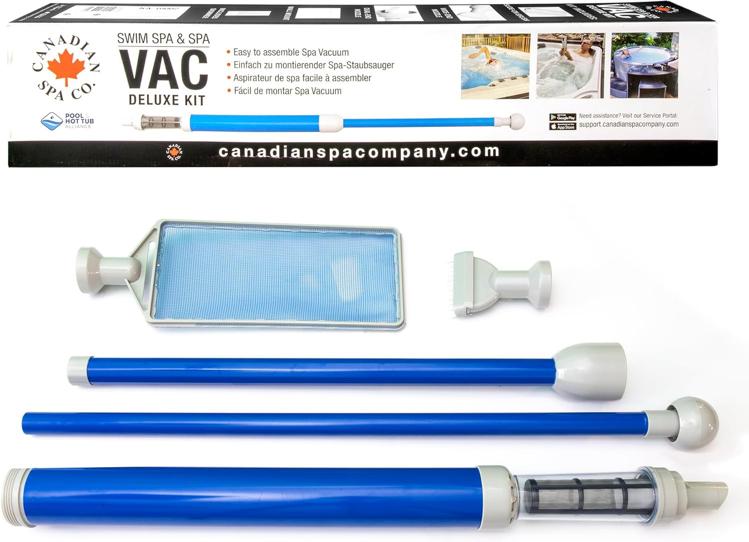 Hot Tub Vacuum Cleaner Set with 3 Attachments, Pool Vacuum Cleaner, Battery-Free