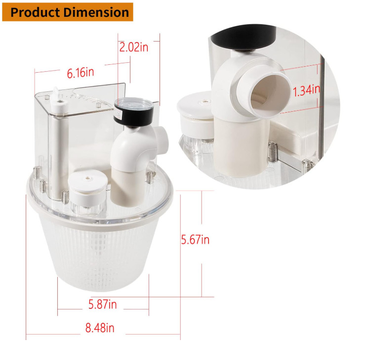 Part for R211100 Vac-Mate Pool Cleaner Dispenser Box Vacuum Skimmer Attachment