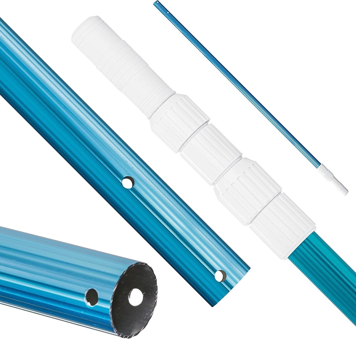 10 Foot Lightweight Aluminum Telescopic Pool Pole – Universal Fit & Easy Locking