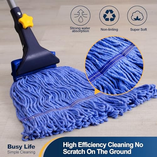 Looped-End String Wet Heavy Duty Cotton Mop – Industrial Grade – Cotton