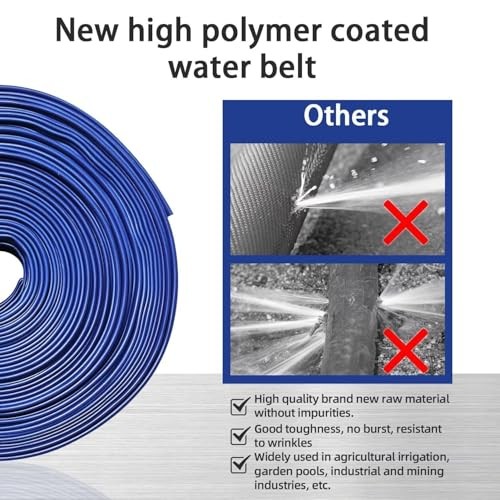 YASHINE PVC Drain HOSE 2&Prime;*100ft, Pool Backwash Hose, Heavy Duty 2&Prime;*100FT