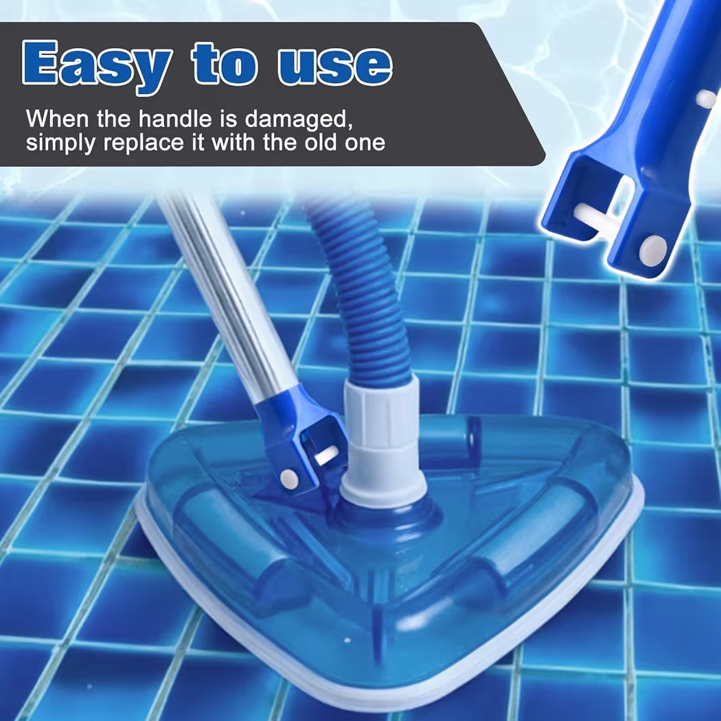 2 PCS Pool Vacuum Head Handle Replacement Kit Blue Pool Vacuum for Head…