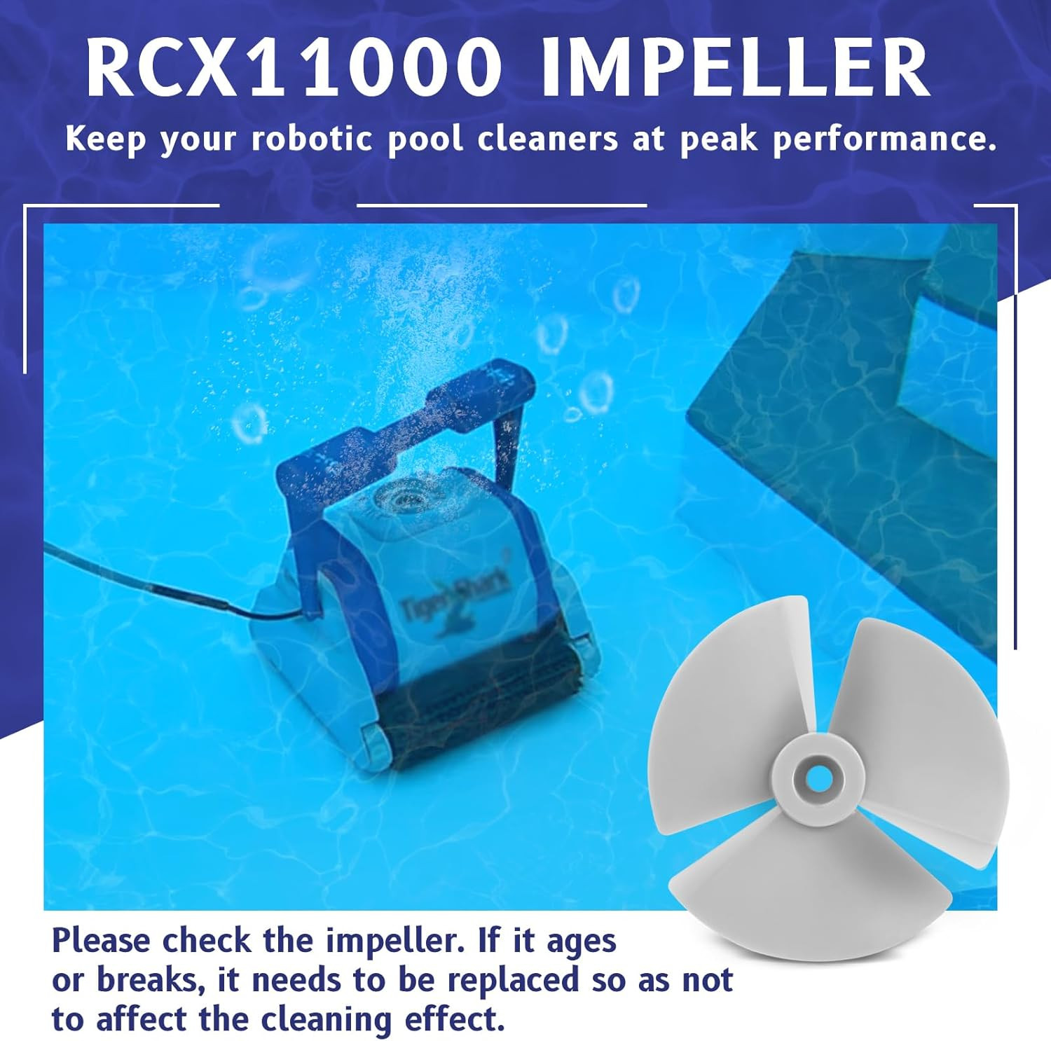 Alocs RCX11000 Impeller Replacement for Hayward Tigershark Qc/Shark/Sharkvac XL