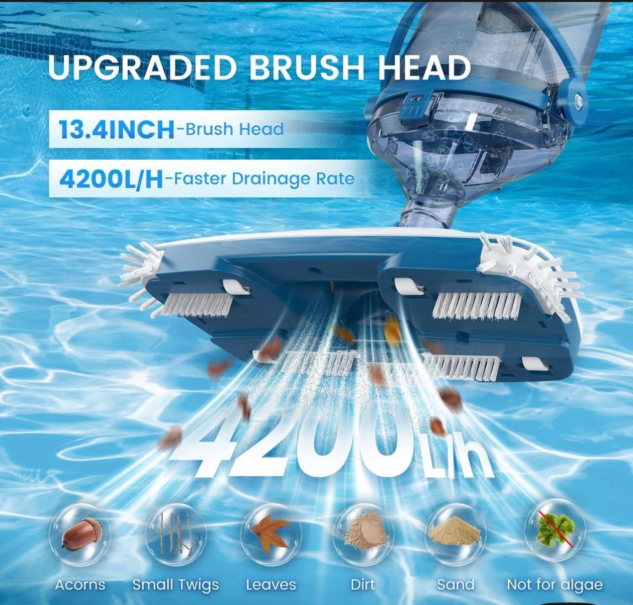 Enhulk Pool Vacuum pC15 Portable Cordless Robotic Pool Cleaner