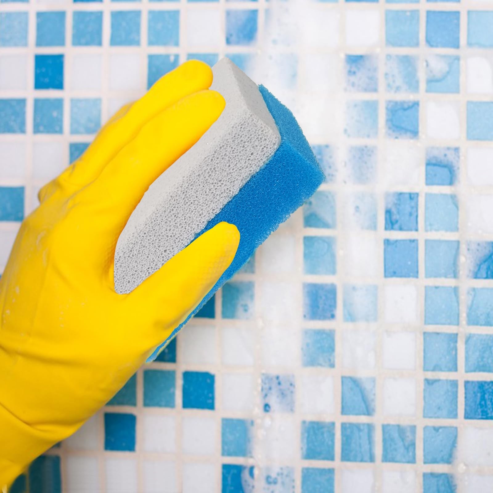 Dual Sided Pool Pumice Stone Cleaning Sponge, 2 in 1 Pool Cleaning Sponge Scr…