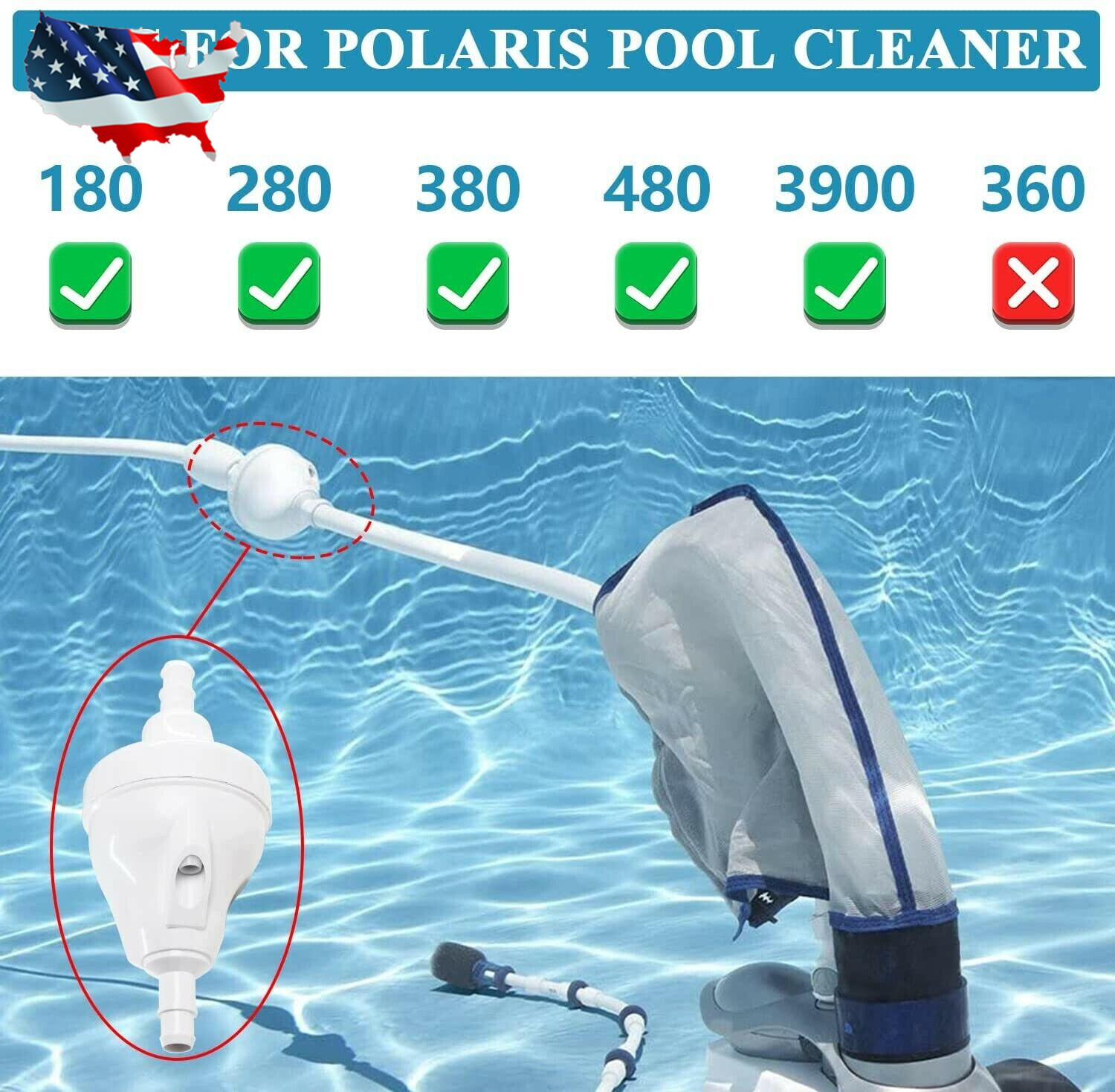 G52 Complete Back-Up Valve Kit for 180/280/380/3900 Automatic Pool Cleaner Parts