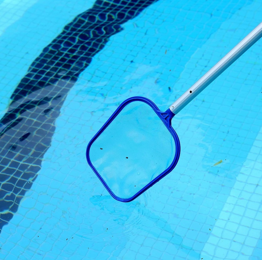 1pc Swimming Pool Leaf Rake Mesh Skimmer Net Spa Pond Cleaning Tool – NEW