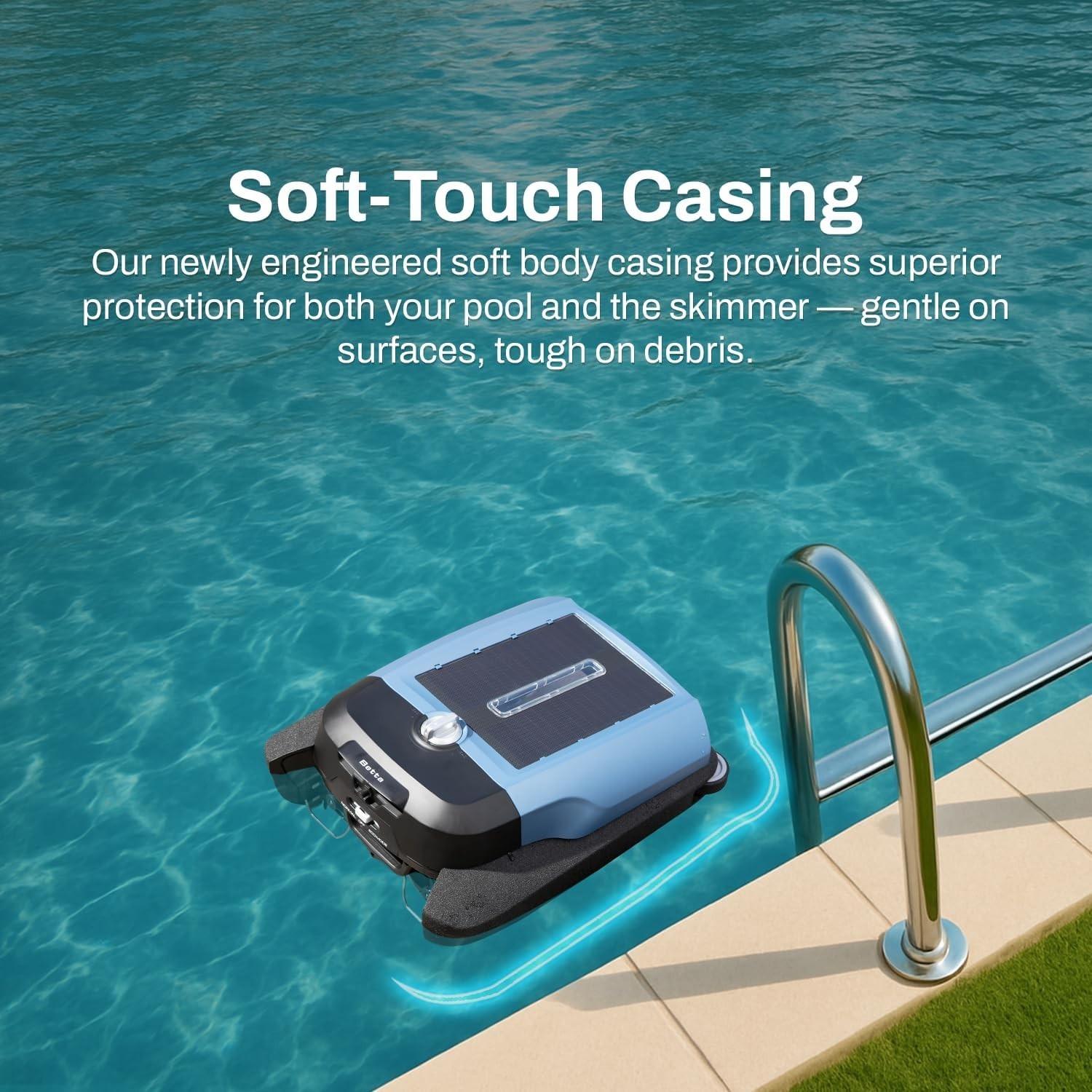 Betta Flex Solar-Powered Robotic Pool Surface Skimmer (Blue)