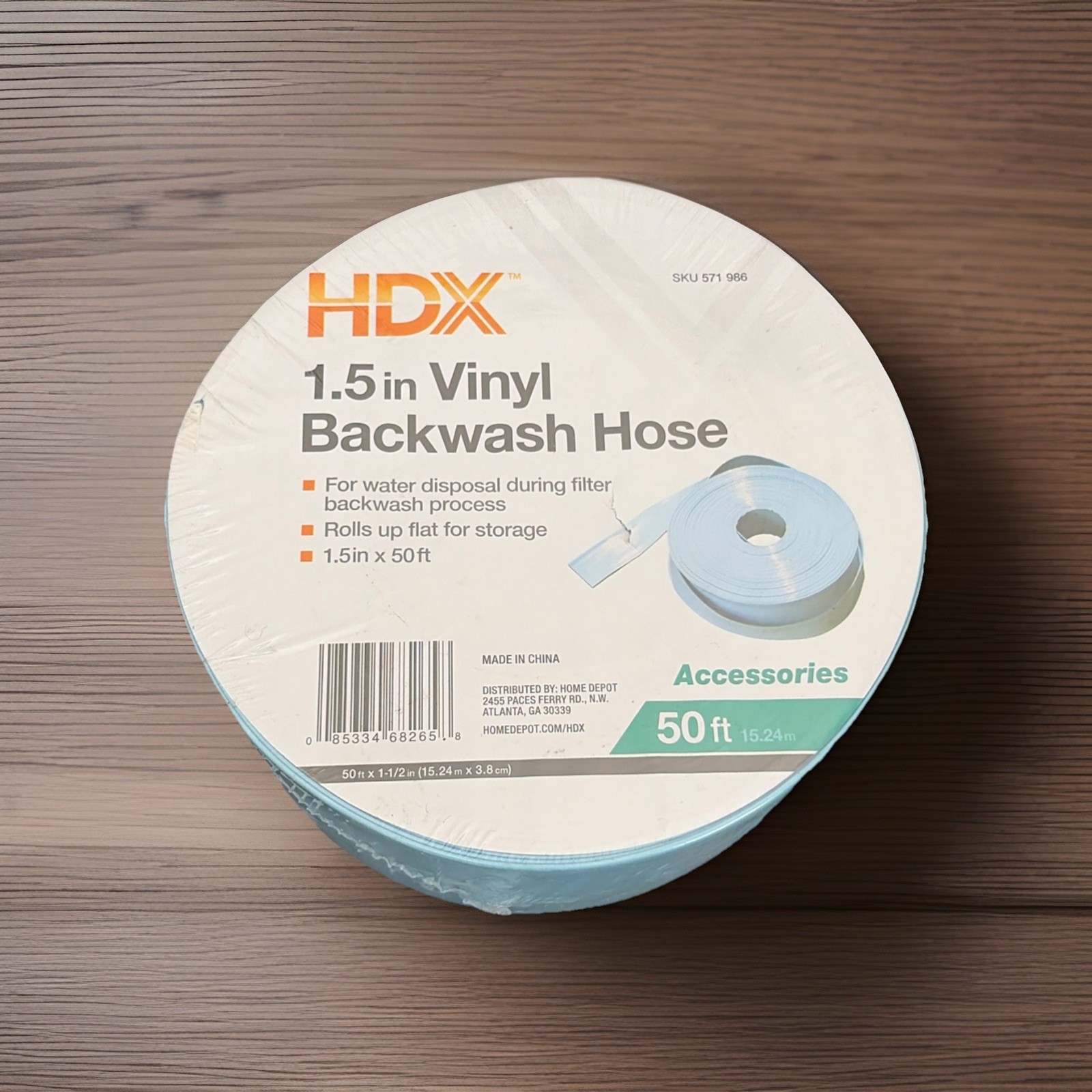 HDX 50 ft. x 1.5 in. Swimming Pool, Spa, and Hot Tub Backwash Hose