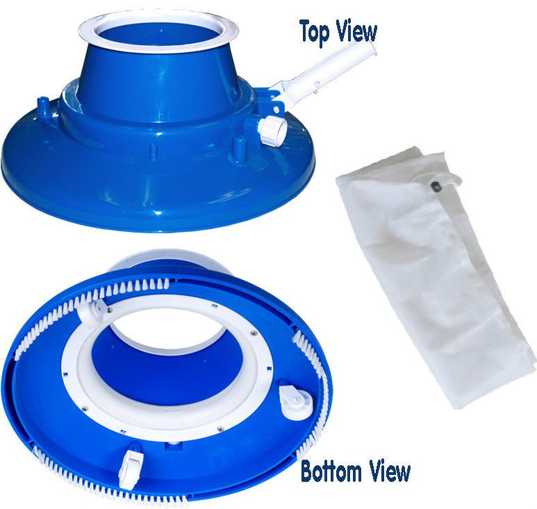 Swimming Pool Leaf Eater Gulper Vacuum w/Wheels, Fine Mesh Debris Bag