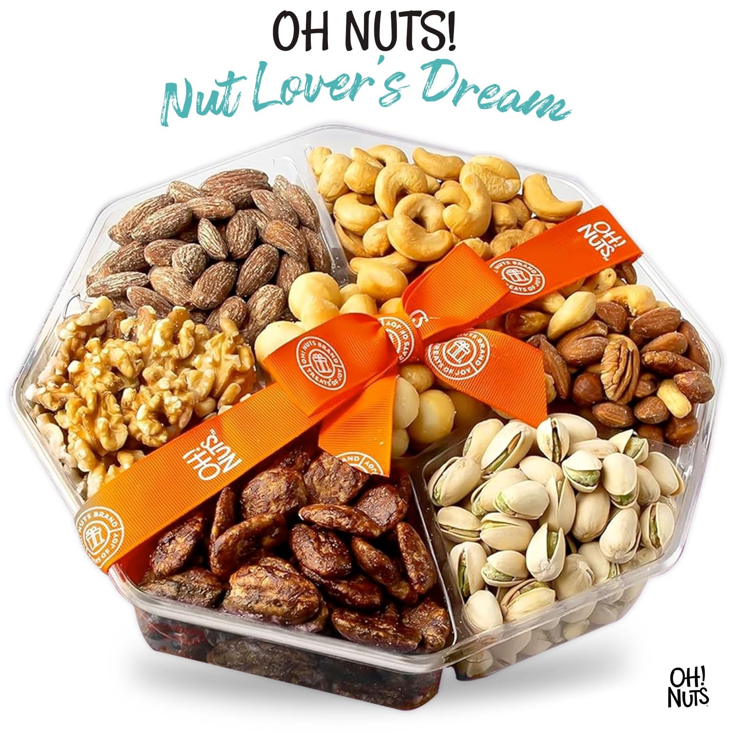 Oh Nuts 7 Variety Nuts Gift Basket – Healthy Food Assorted Nuts Gifts Basket…