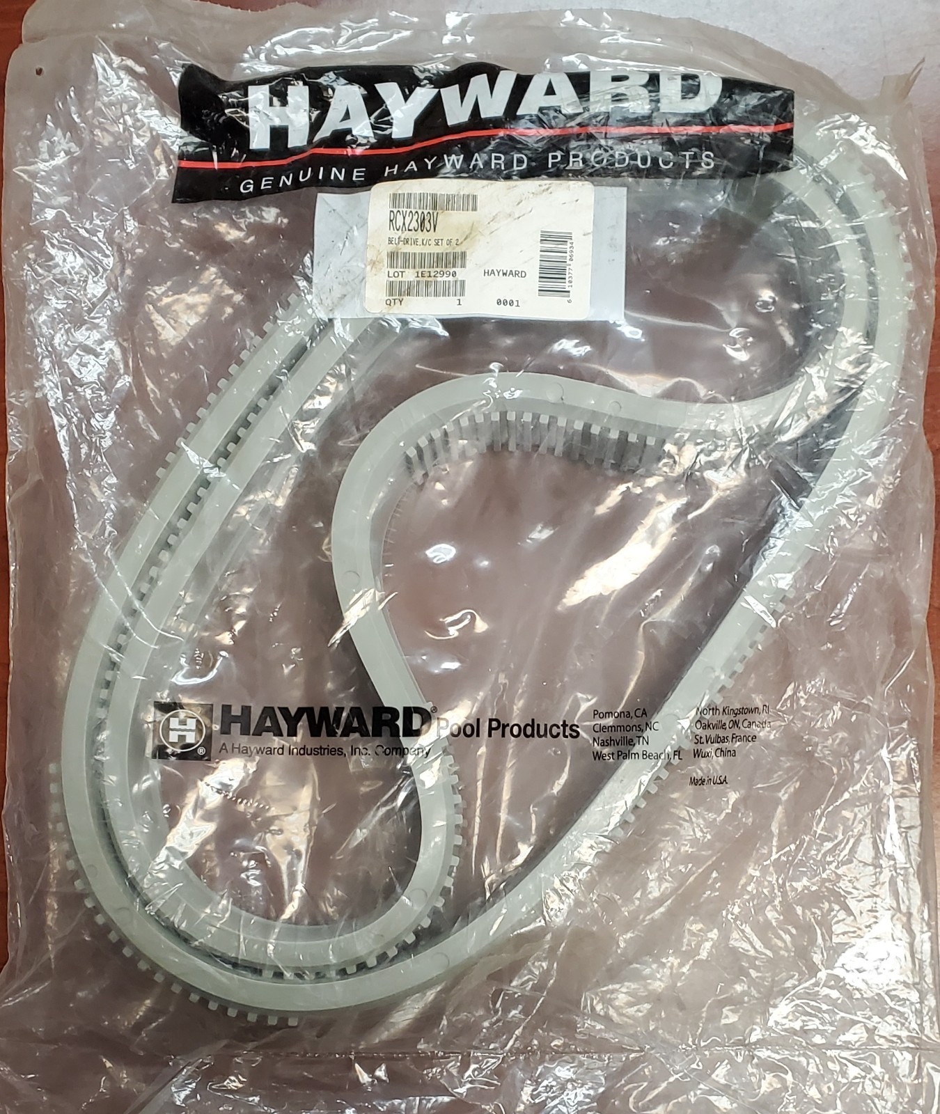 RCX2303V Hayward 2pk Grey Drive Belts for KingShark 2, KS2+, AquaKing LP&Command