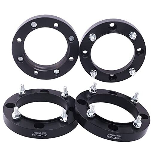 Black Forged 4×156 Hubcentric ATV Wheel Spacers 1 Inch with 1 Inch – Pack of 4