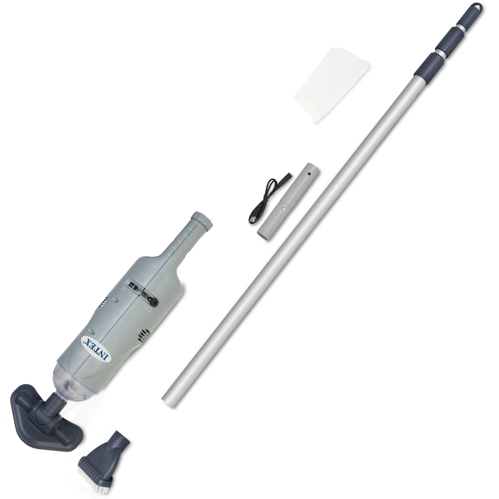 Intex Rechargeable Handheld Above Ground Swimming Pool Vacuum, Gray (Used)