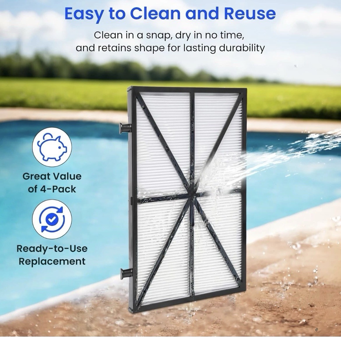 4x Filter for Dolphin Robotic Pool Cleaner Nautilus CC Plus M400 M500 9991432-R4