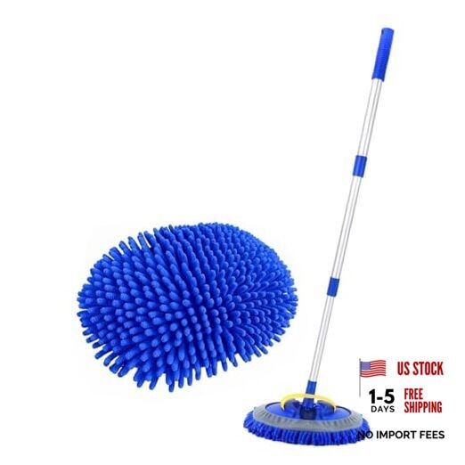41&Prime; Car Cleaning Brush with Telescopic Handle—Aluminum Alloy Long Rod—Long Rod