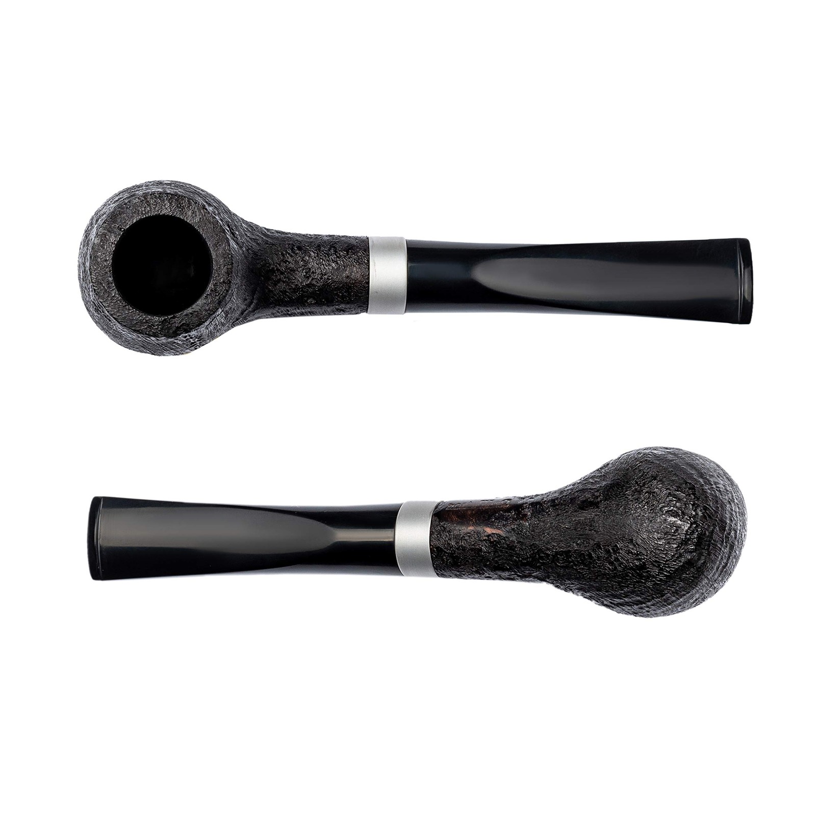 Dr. Watson – Briar Tobacco Pipe, Handcrafted, classic Billiard shape, Black