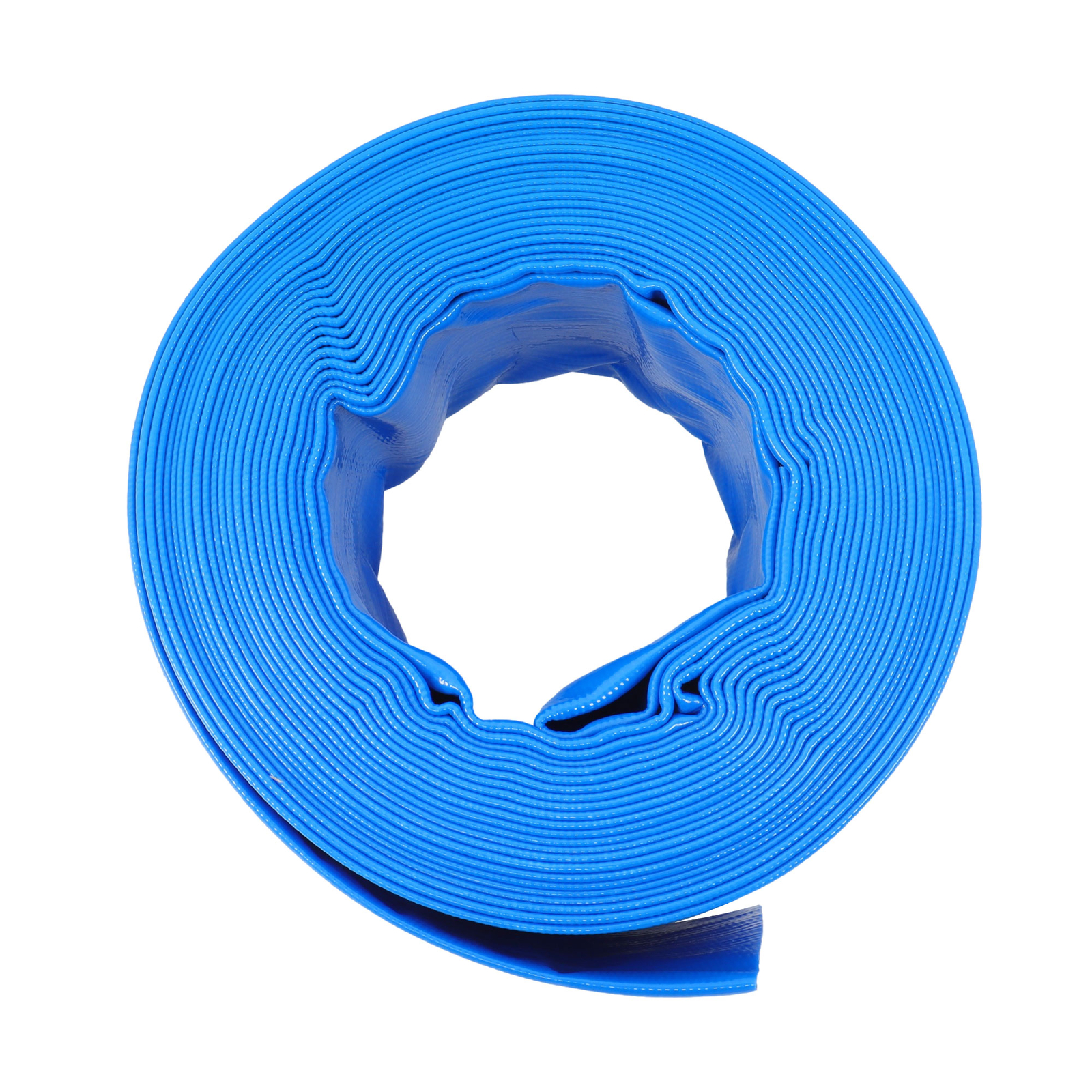 New « 3 « x 50FT PVC Irrigation Hose With Two Hose Collets Blue