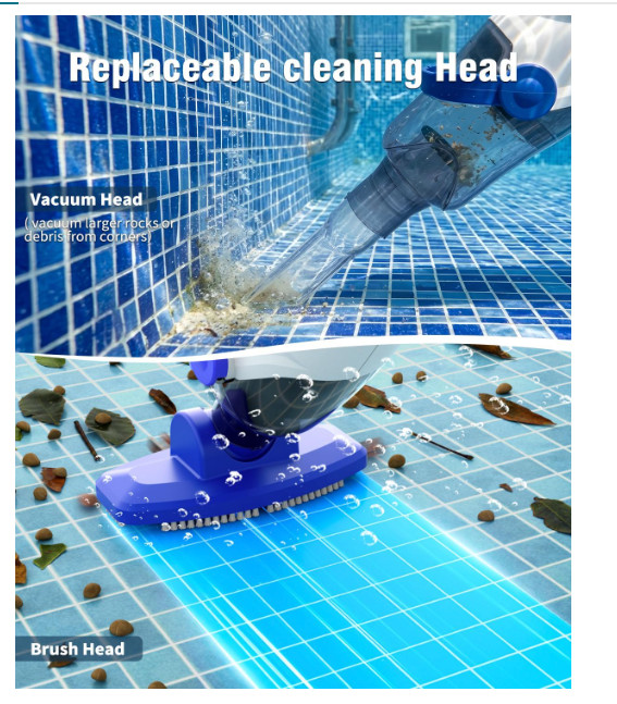 (2026 Upgrade) Little Shark Cordless Pool Vacuum, 60W Motor, 18 GPM Strong