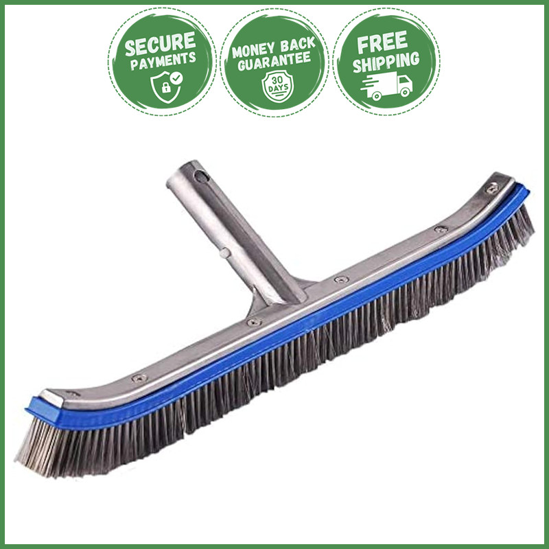 SWIMMING POOL WALL TILE BRUSH Curved Edge Heavy Duty Polished Aluminum Back