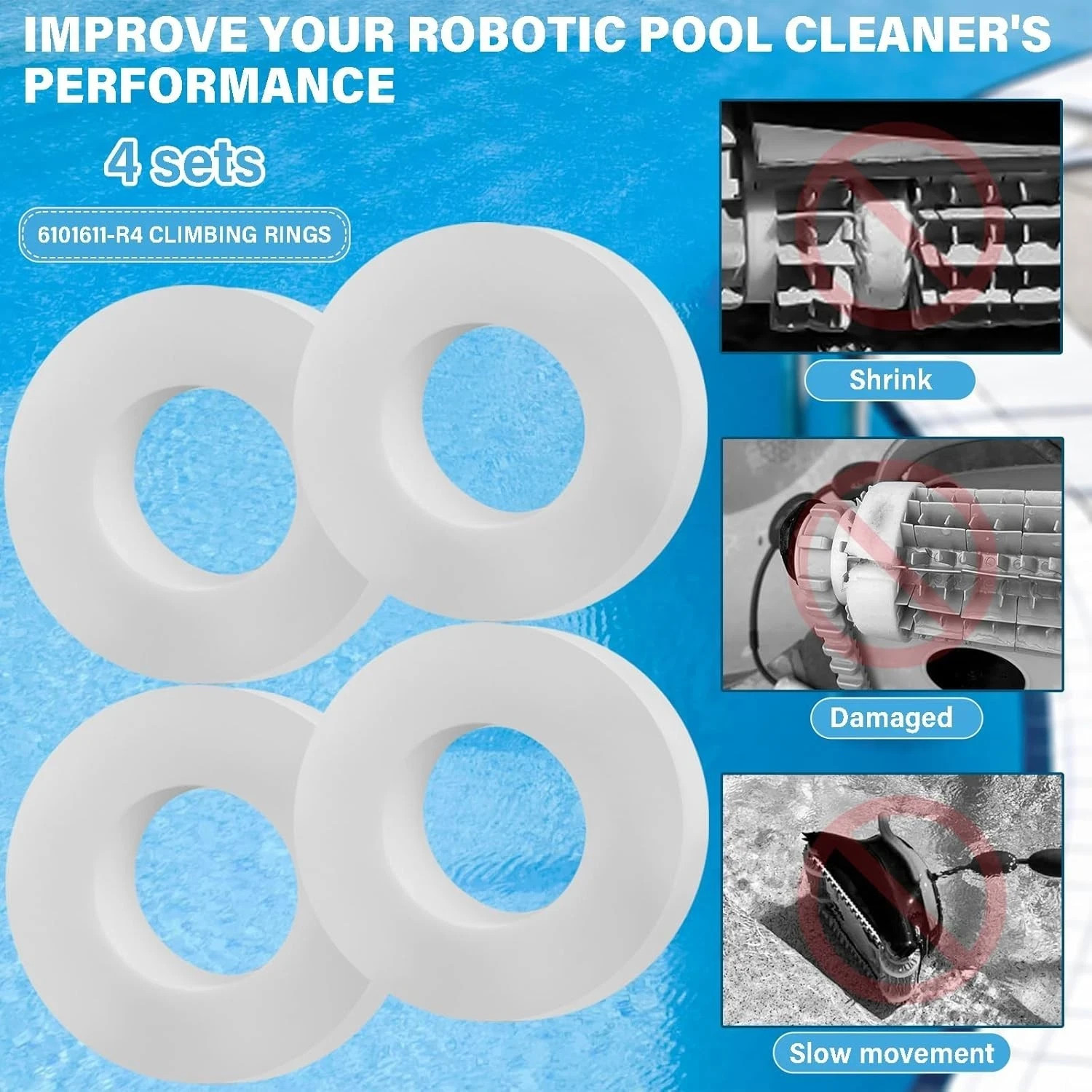 6101611-R4 Climbing Rings Compatible with Maytronics Dolphin Nautilus cc Plus Ro