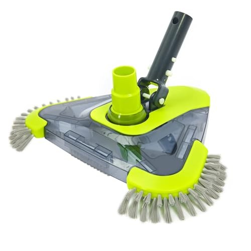 Upgrade Pool Vacuum Head with Side Brush & Universal Rotatable Hose