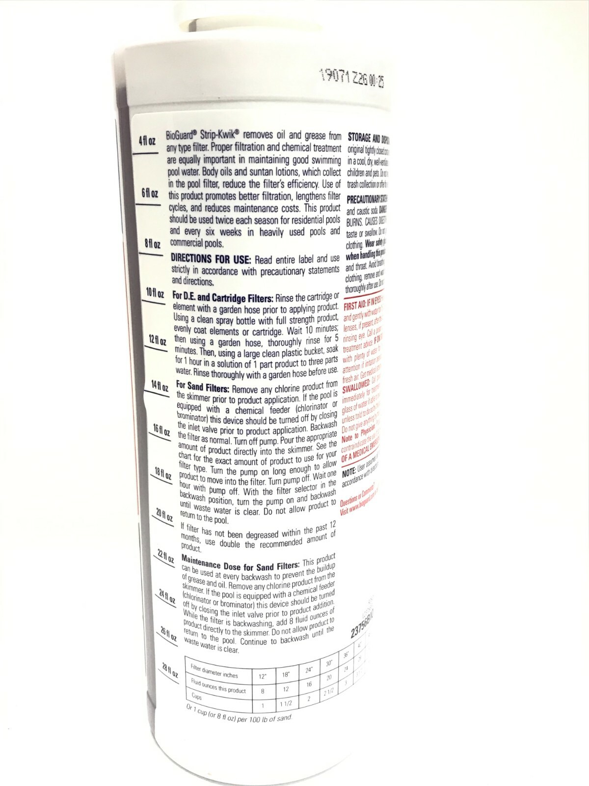 BioGuard-23756-2 PACK Strip-Kwik Degreasing Filter Cleaner – 2 Quarts