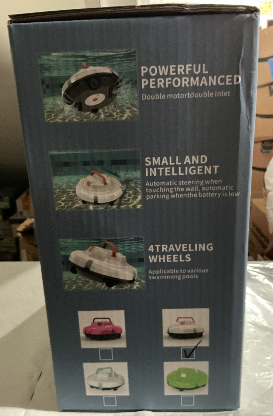 Cordless Pool Cleaner 120 Mins Working Hour Cordless Lightweight Self Parking