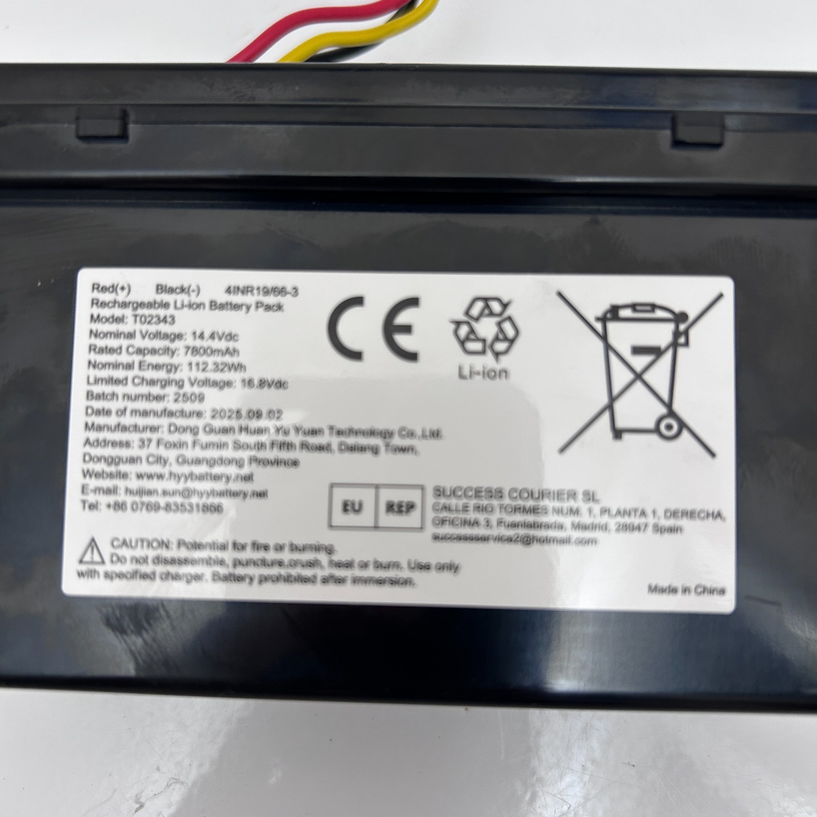 Rechargeable Li-ion Battery Pack for Aiper Scuba 1600W Cordless Robotic Pool Cle