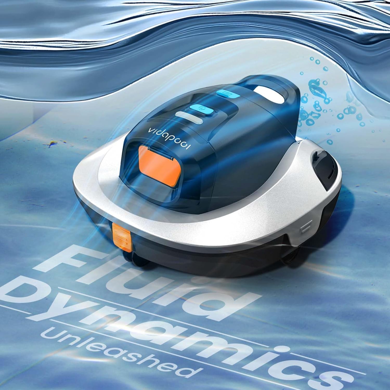 Robotic Pool Vacuum Cleaner Self-Parking In-Ground Flat Bottom 860 Sq.Ft