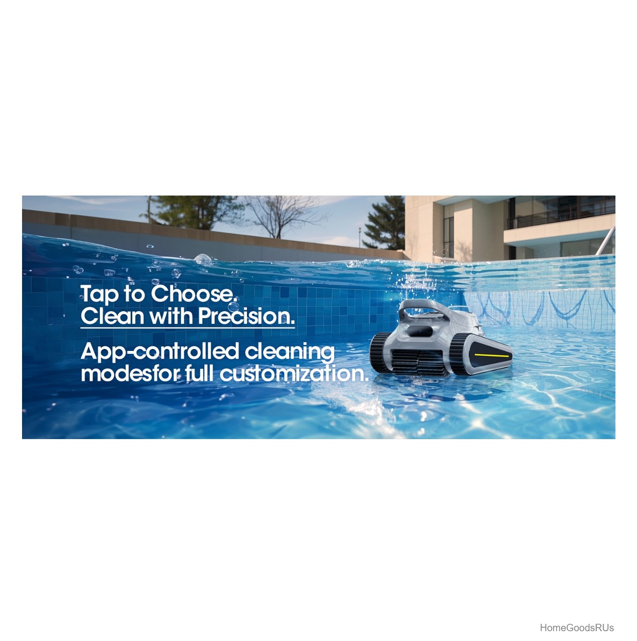 Robotic Pool Cleaner 45000Pa Suction 180W Brushless Cordless Wall Climbing 2150