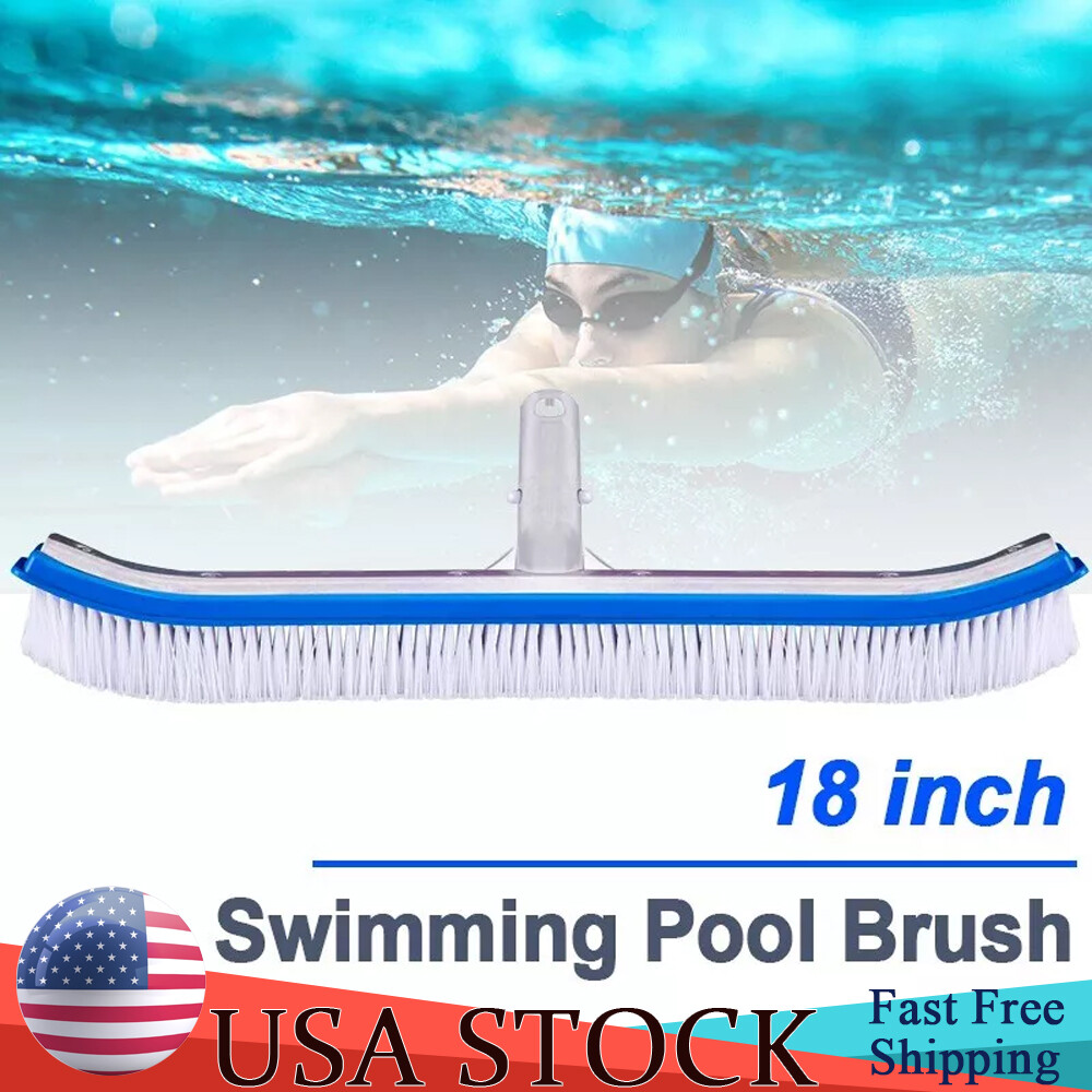 Swimming Pool Cleaning Tool Curved Edge Design Heavy Duty Wall Floor Brush Head