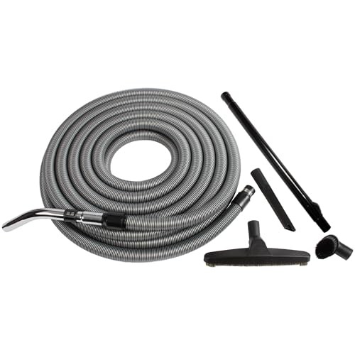 94346 50 Ft. Vacuum Hose with Accessory Set Silver 50 Ft. Hose w/ Attachments