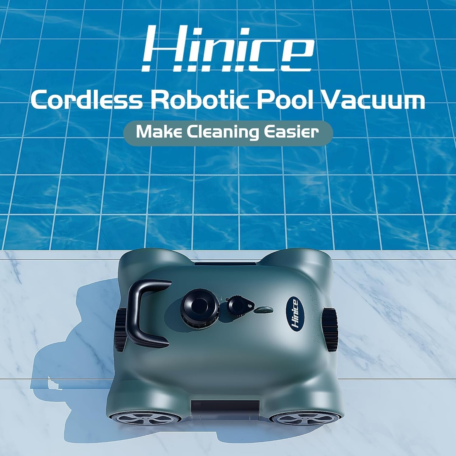 Hinice MF-PC02 Cordless Robotic Pool Cleaner 9000 mAh WHITE