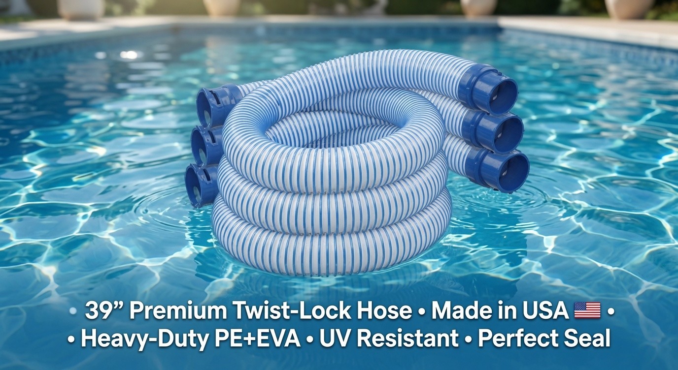5 hoses pack 39&Prime; Pool Cleaner Lock Vacuum Hose For Zodiac Mx6 Mx8 Pool Systems