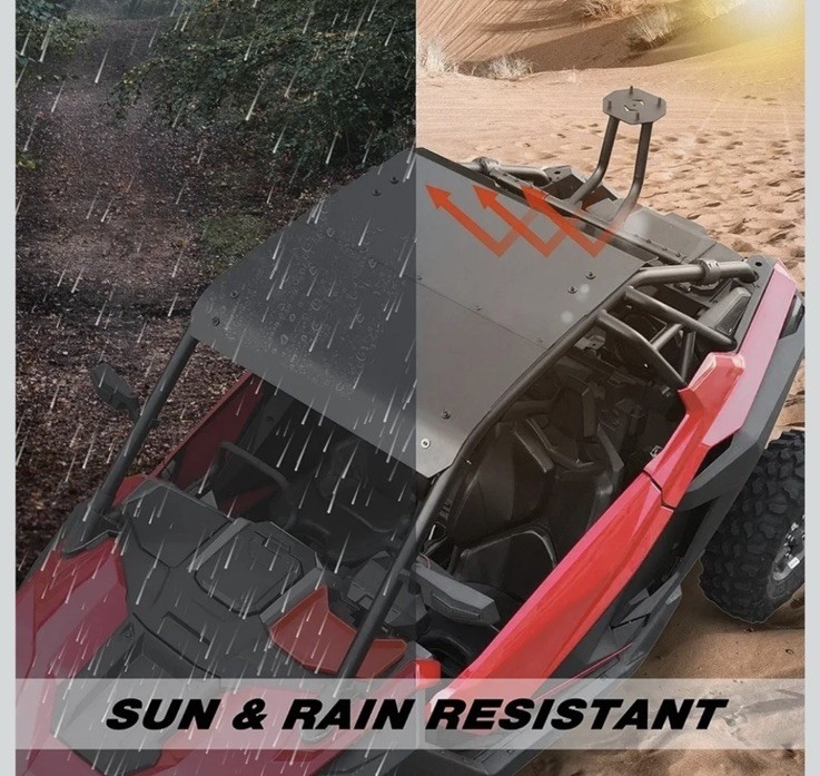 Aluminum Roof for Polaris RZR PRO XP, Heavy Duty Black for 2 Seater 2020-2025