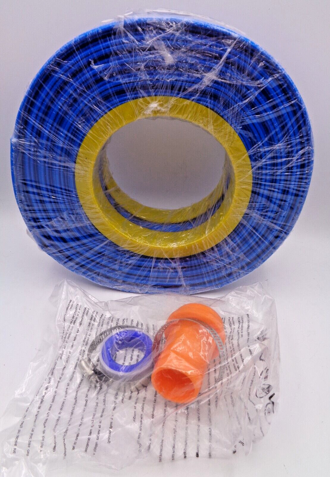 Acquaer 1.5&Prime; x 50&prime; PVC Lay Flat Pool Hose Backwash Drain Hose with Clamps